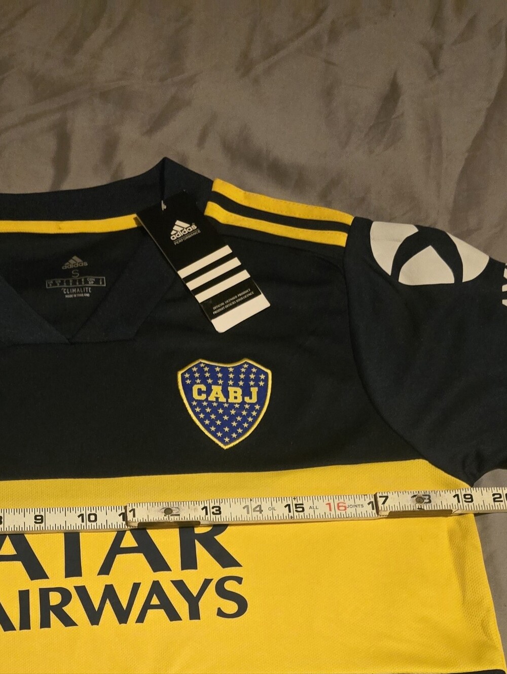 adidas Navy & Yellow Boca Juniors Kids Soccer Jersey with CABJ Crest
